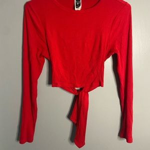 Red crop top from Windsor.